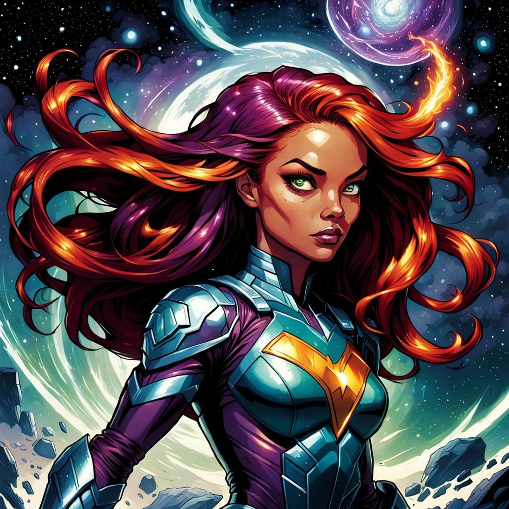 Starfire Comic Book Art: Mark Brooks & Dan Mumford Style