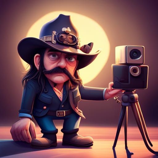 Lemmy with Camera: Pixar-Style 3D Digital Art