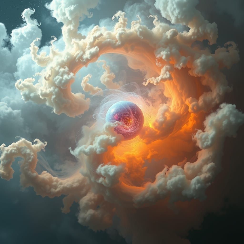 Ethereal Being in a Dreamlike Vortex