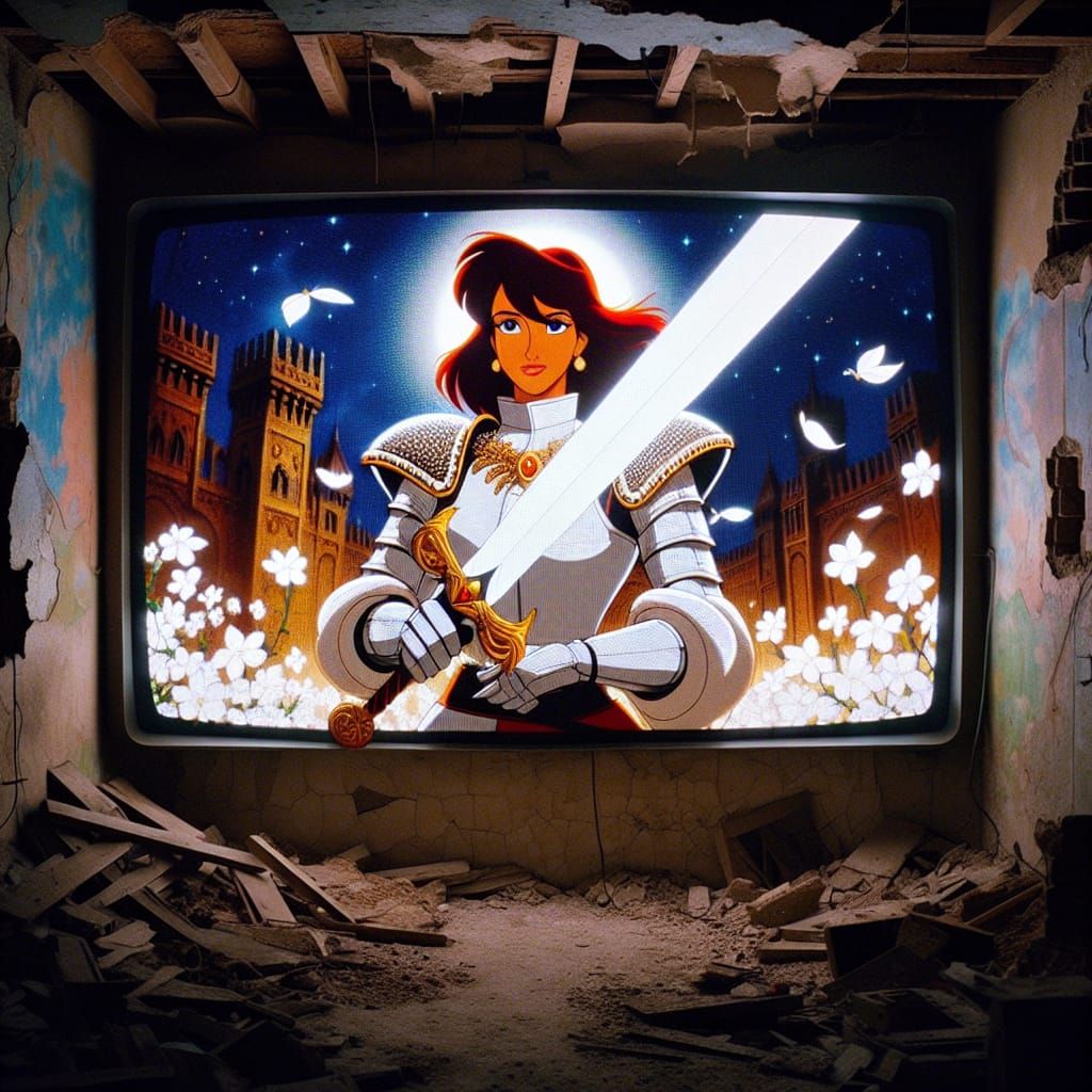 Brave Knight in Ancient Castle