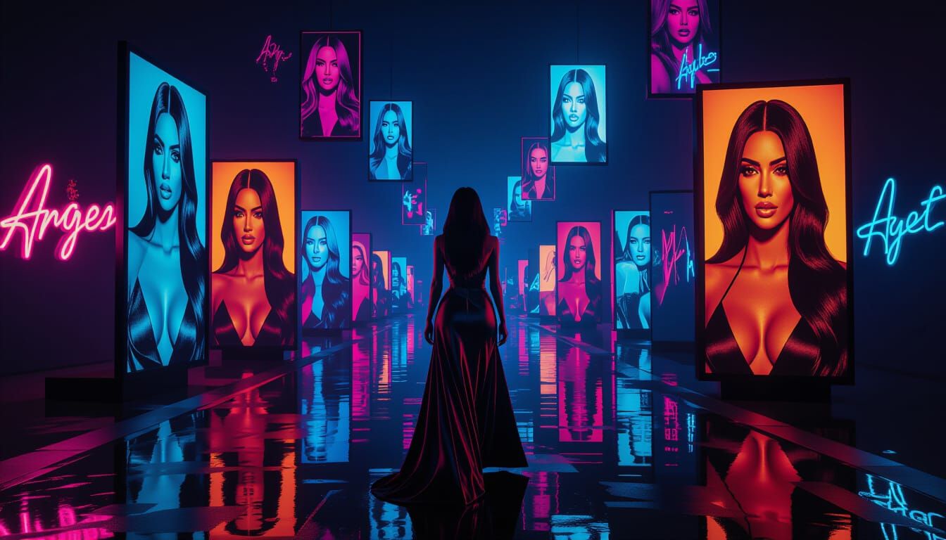 Kim Kardashian Amidst Glowing Self-Advertisements