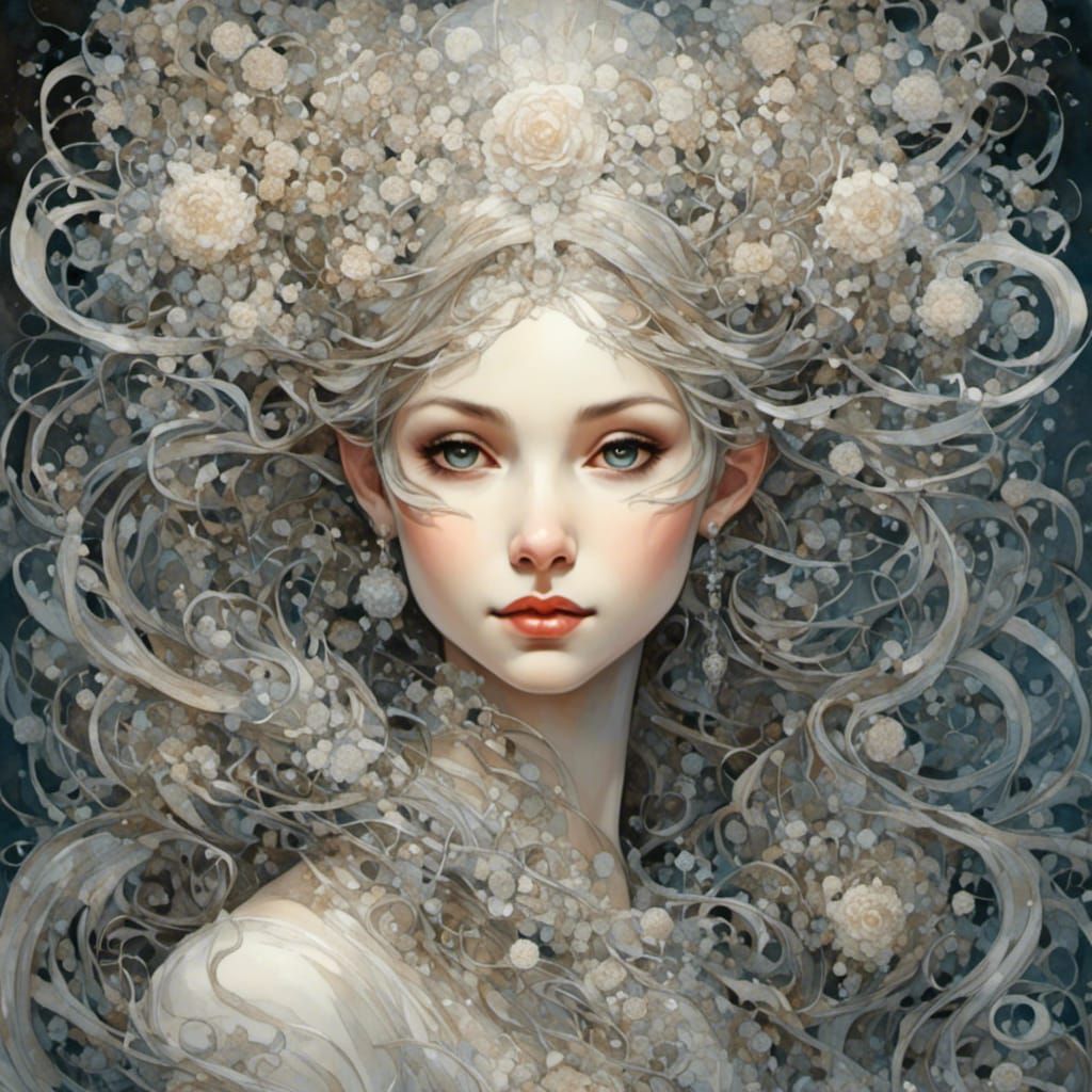 Ethereal Femininity: AI Generated Image