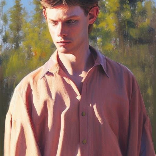 Oversized Clothes in Oil Painting Style
