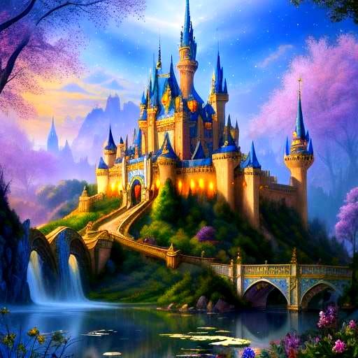 Enchanting Magical Palace Generated by AI