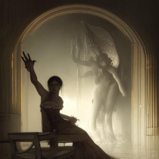 Nightmarish Dentist in Gustave Doré Horror Style