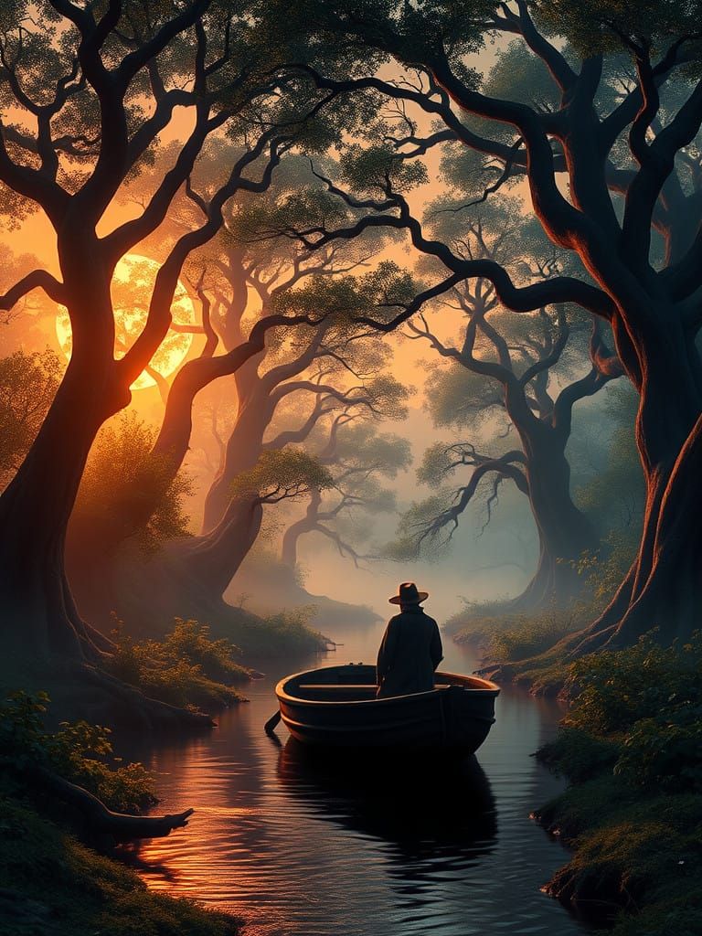 Enchanted Forest at Sunset