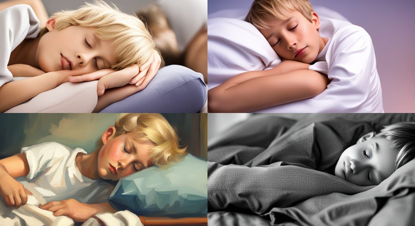 Blond Boy Sleeping Peacefully