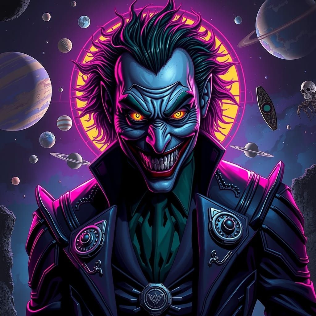 Armored Joker in Dark Fantasy Style