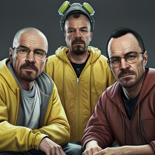 Breaking Bad Cast as GTA V Characters Selfie