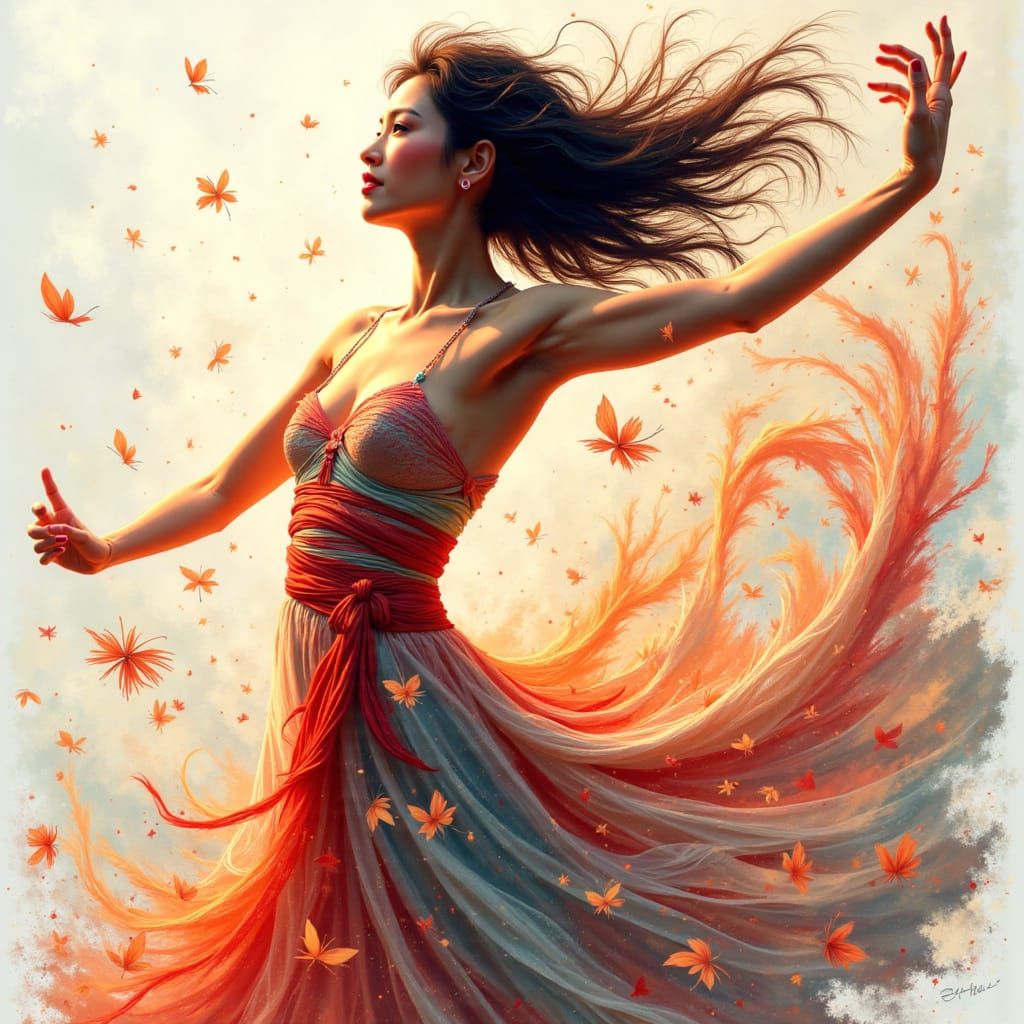 Cooper Sculpture Portrait of Woman in Flowing Dance Style