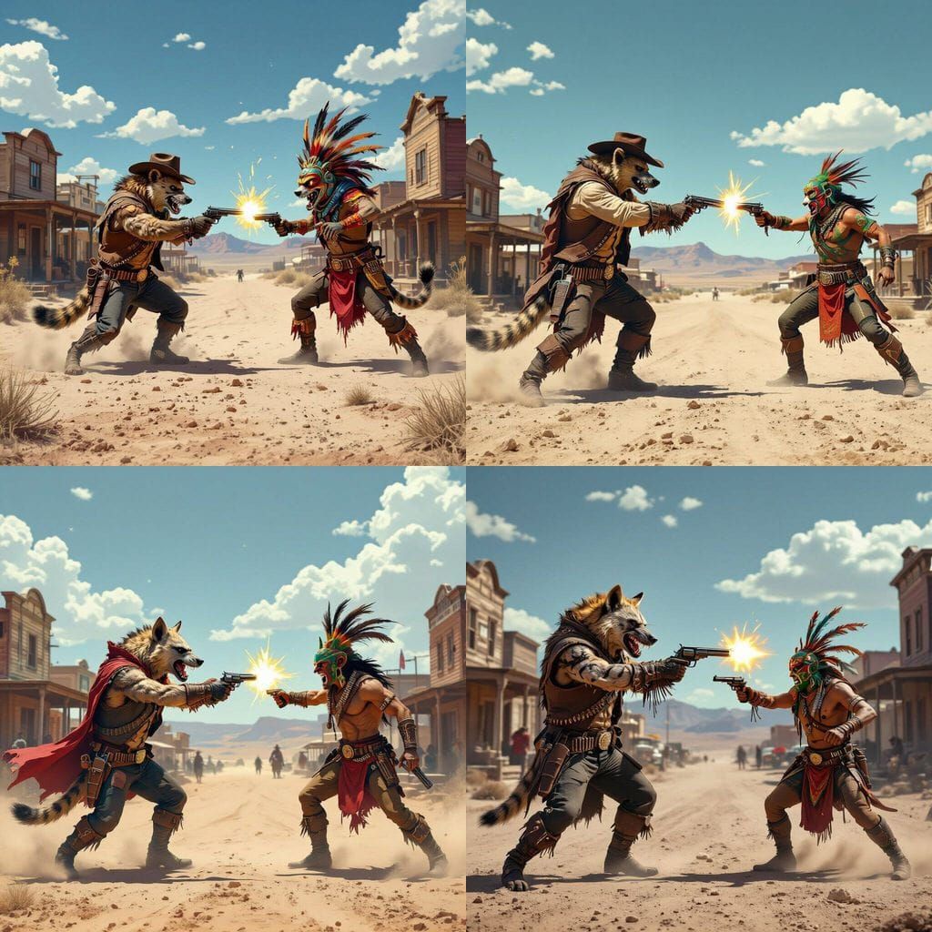Were-Hyena Pistolero in Gritty Western Showdown