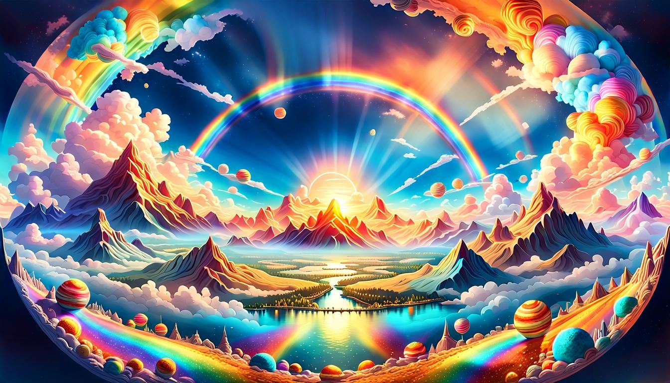 Surreal Oval Landscape