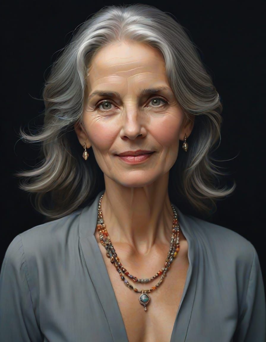 Stately Woman in Sophisticated Elegance