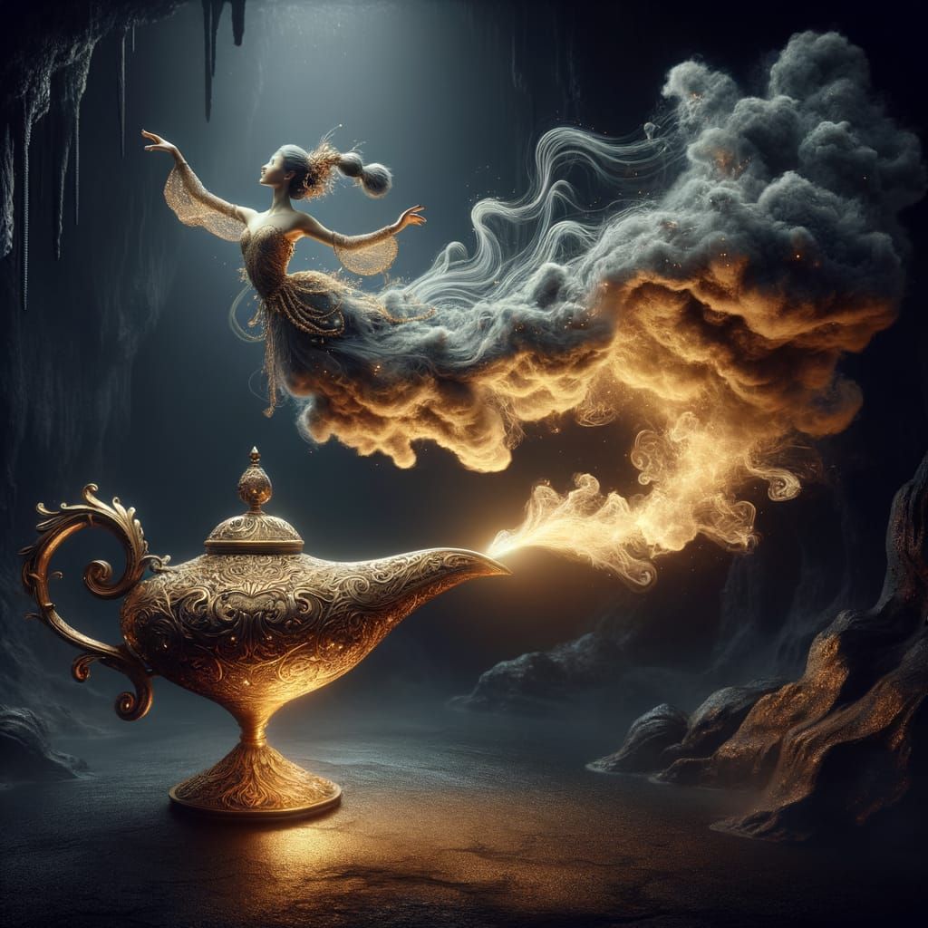 Aladdin’s lamp - Genie as ballerina