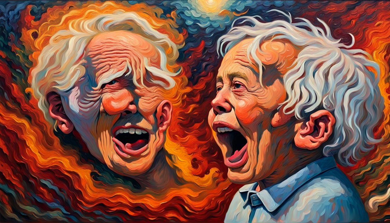 Heaven and Hell Rift in Neo-Impressionist Style