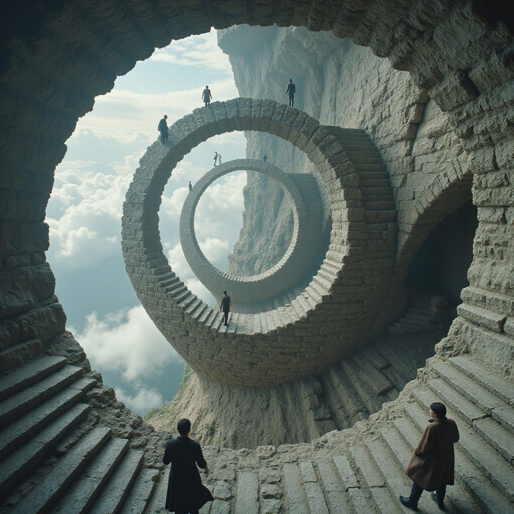 Endless Staircase Inspired by Escher's Impossible Constructi...