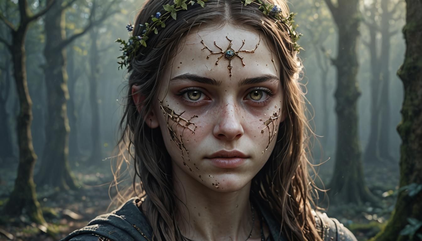 Realistic Rendering of Girl in Transition