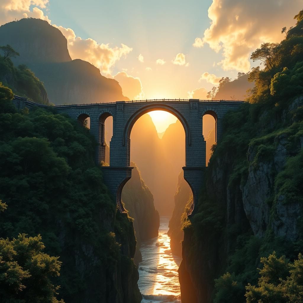 Ponte dos Mundos: Stone Arch Between Realms