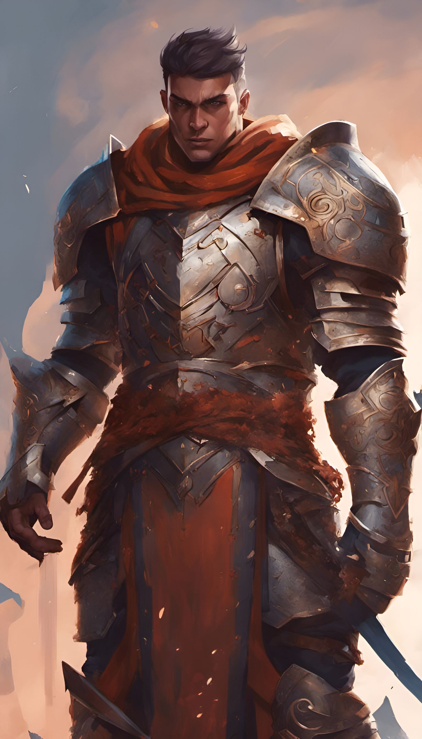 Paladin in Chain Mail: Digital Comic Art