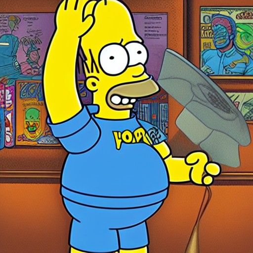 Homer Simpson in Modern Comic Style