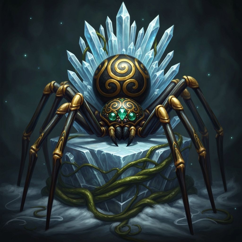 Majestic Spider Sculpture in Art Nouveau Fantasy Style