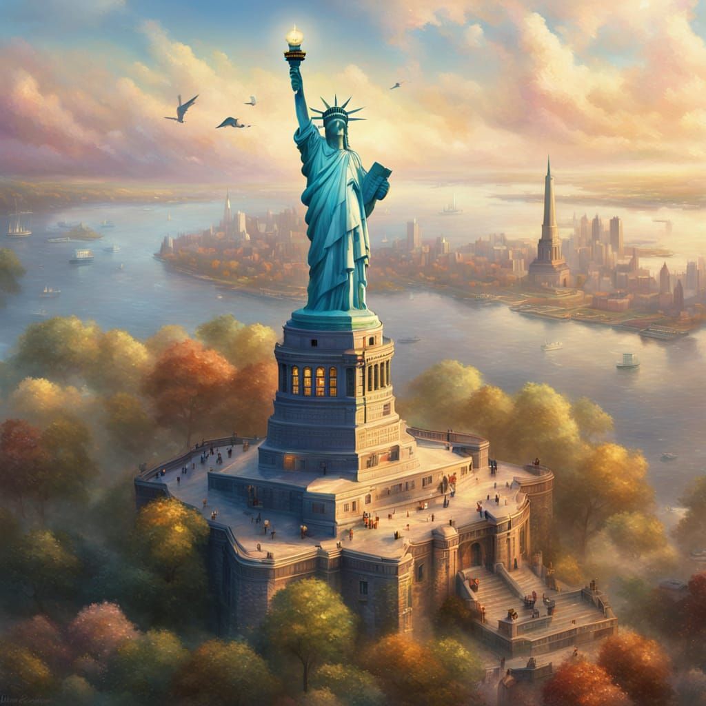 Statue of Liberty in Ethereal Fantasy Style