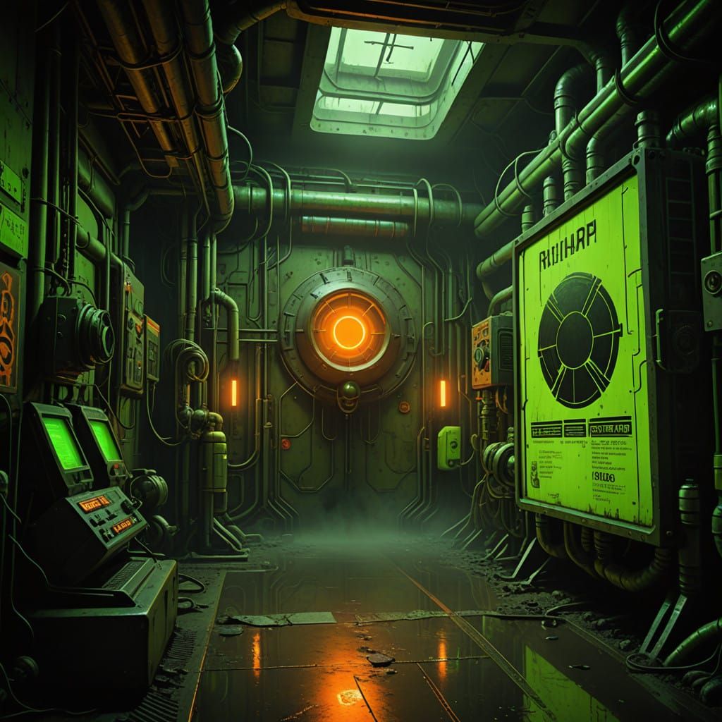 Biohazard Ship in Industrial Futurism