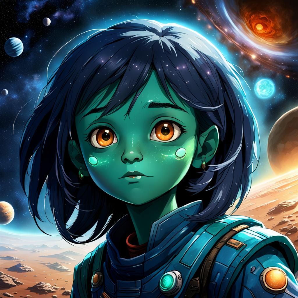 Celestial Star System with Planets