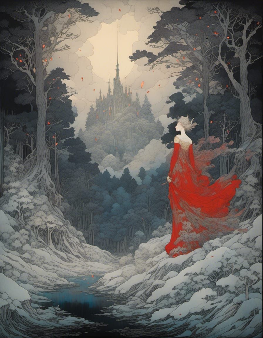 Flaming Heart in Dark Forest, Moody Masterpiece