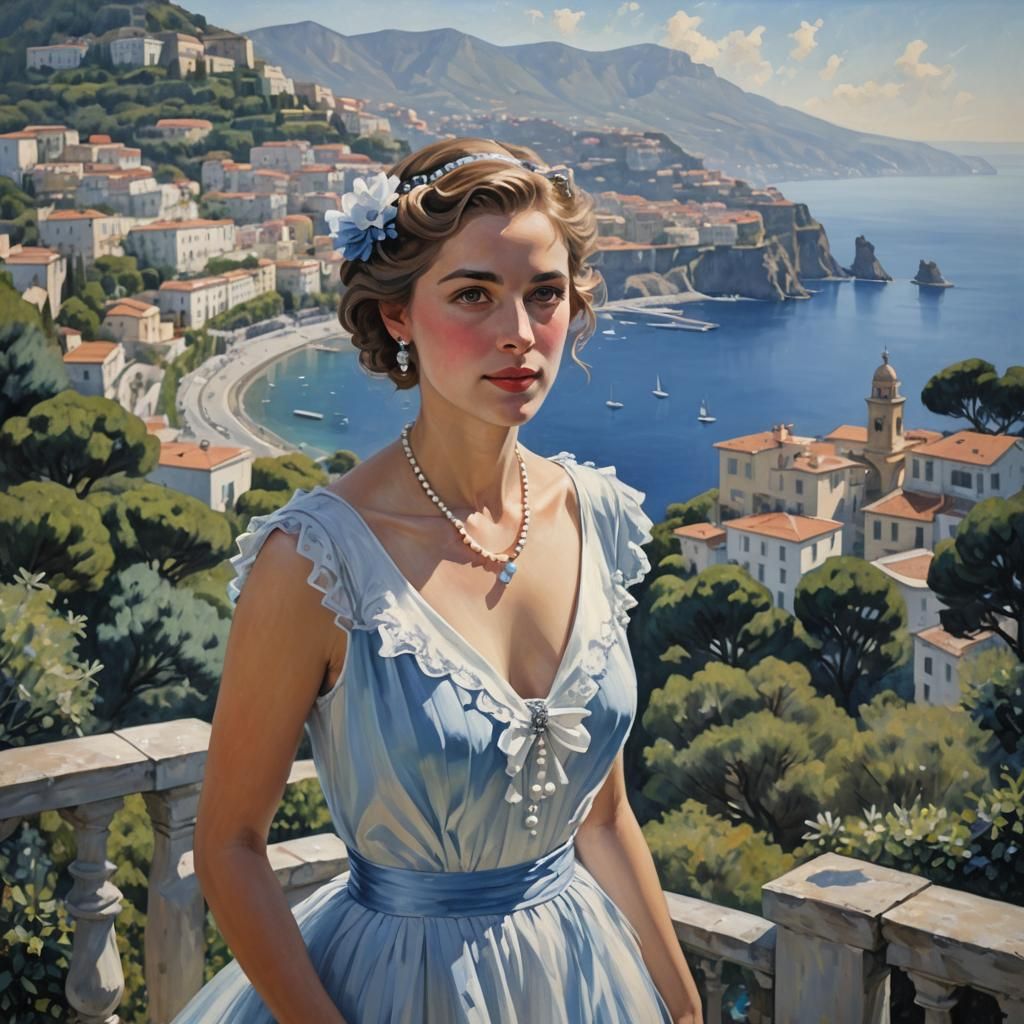 Impressionistic Portrait of Woman in Sorrento