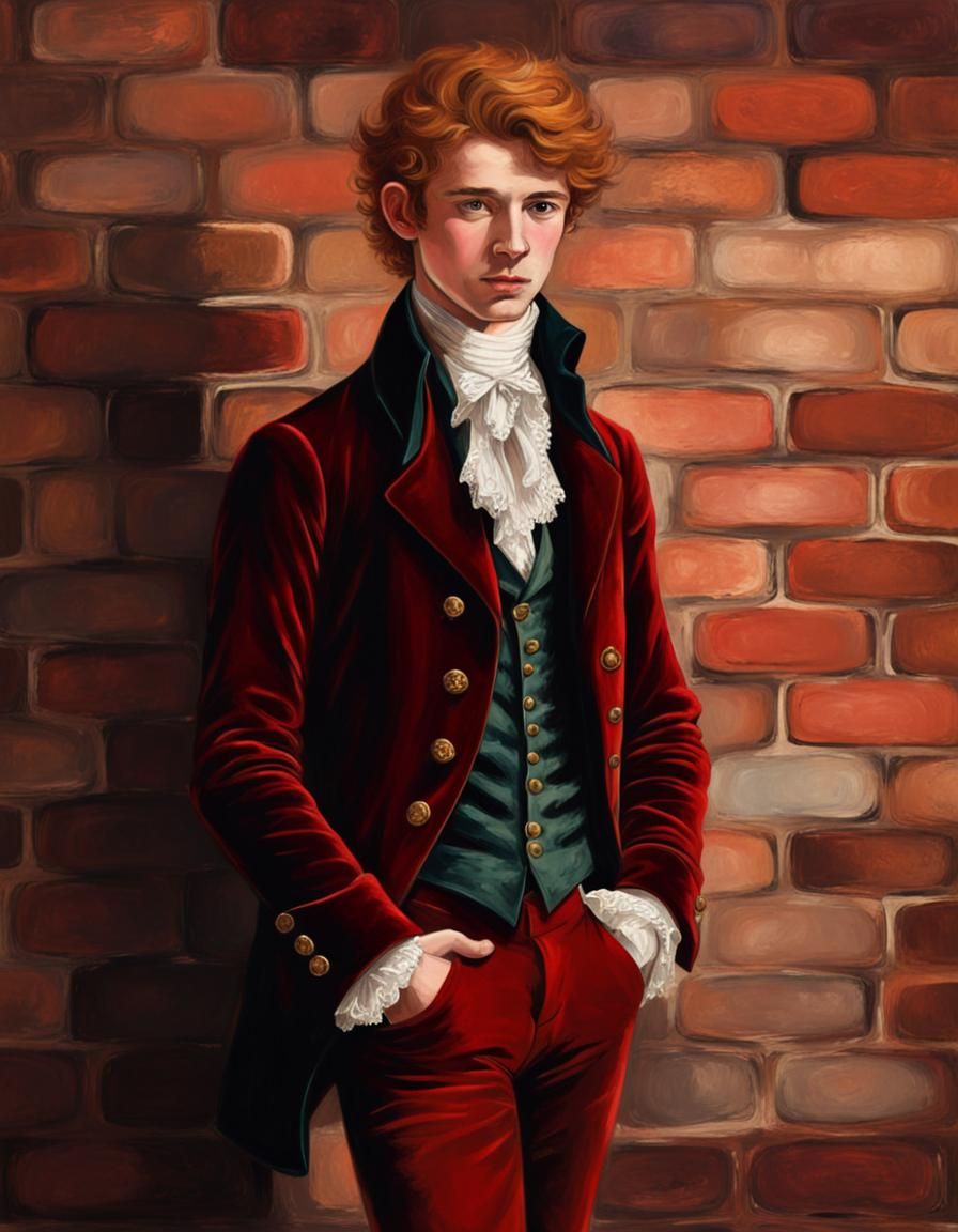 Red Lad 230923B (Reimagining of Gainsborough's Blue Boy)