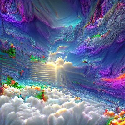 Heavenly Light Rays Through Clouds