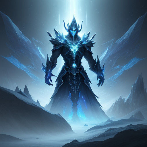 Ethereal Azureborn Entity Illuminates Frosty Celestial Lands...