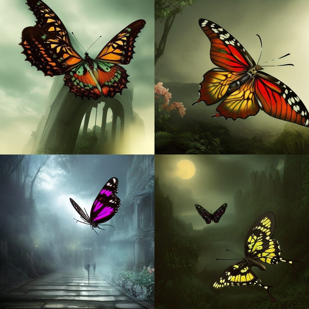 Creepy Butterfly: Dramatic Digital Matte Painting