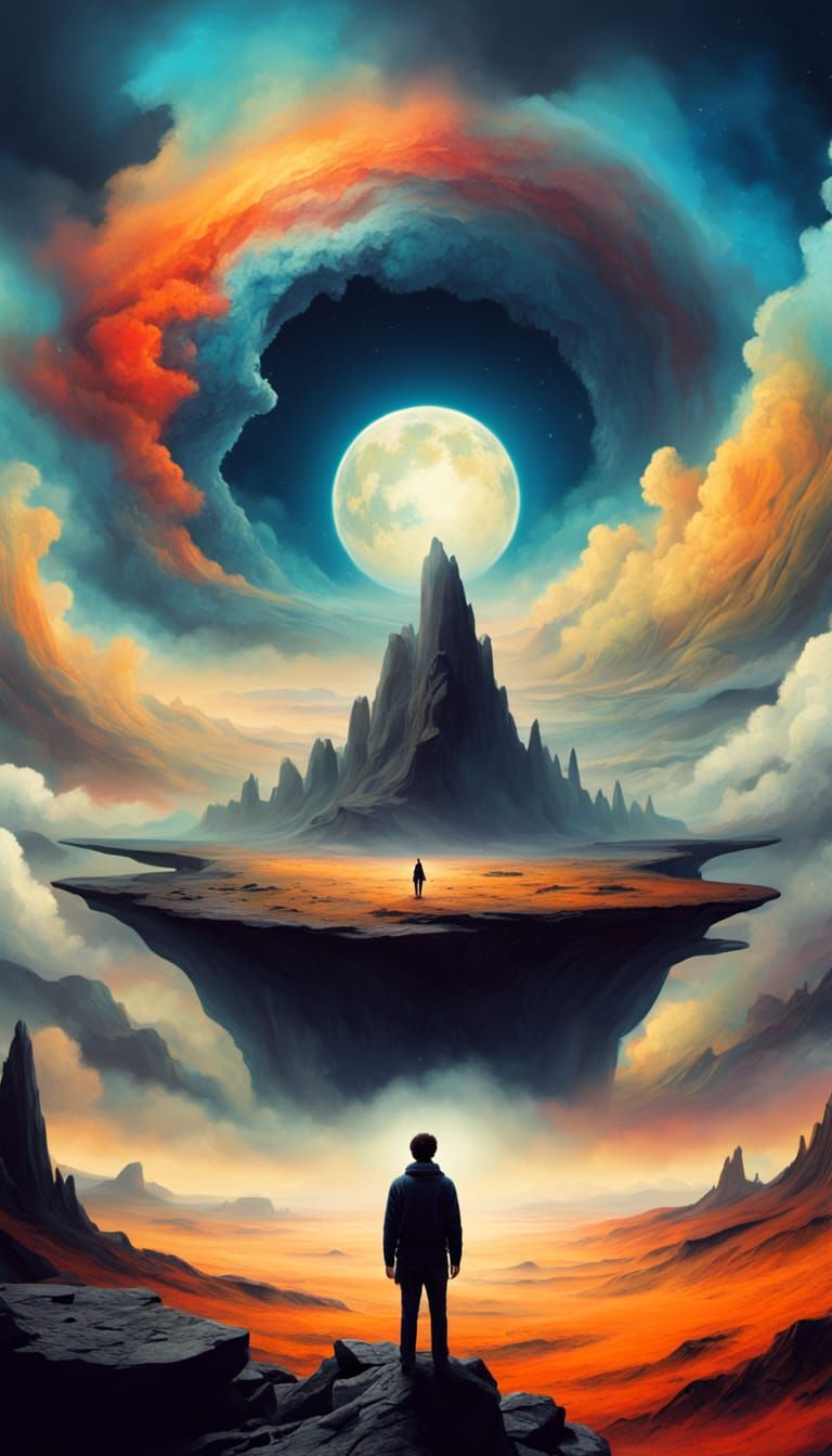 Eerie Surreal Landscape in Beksiński Style