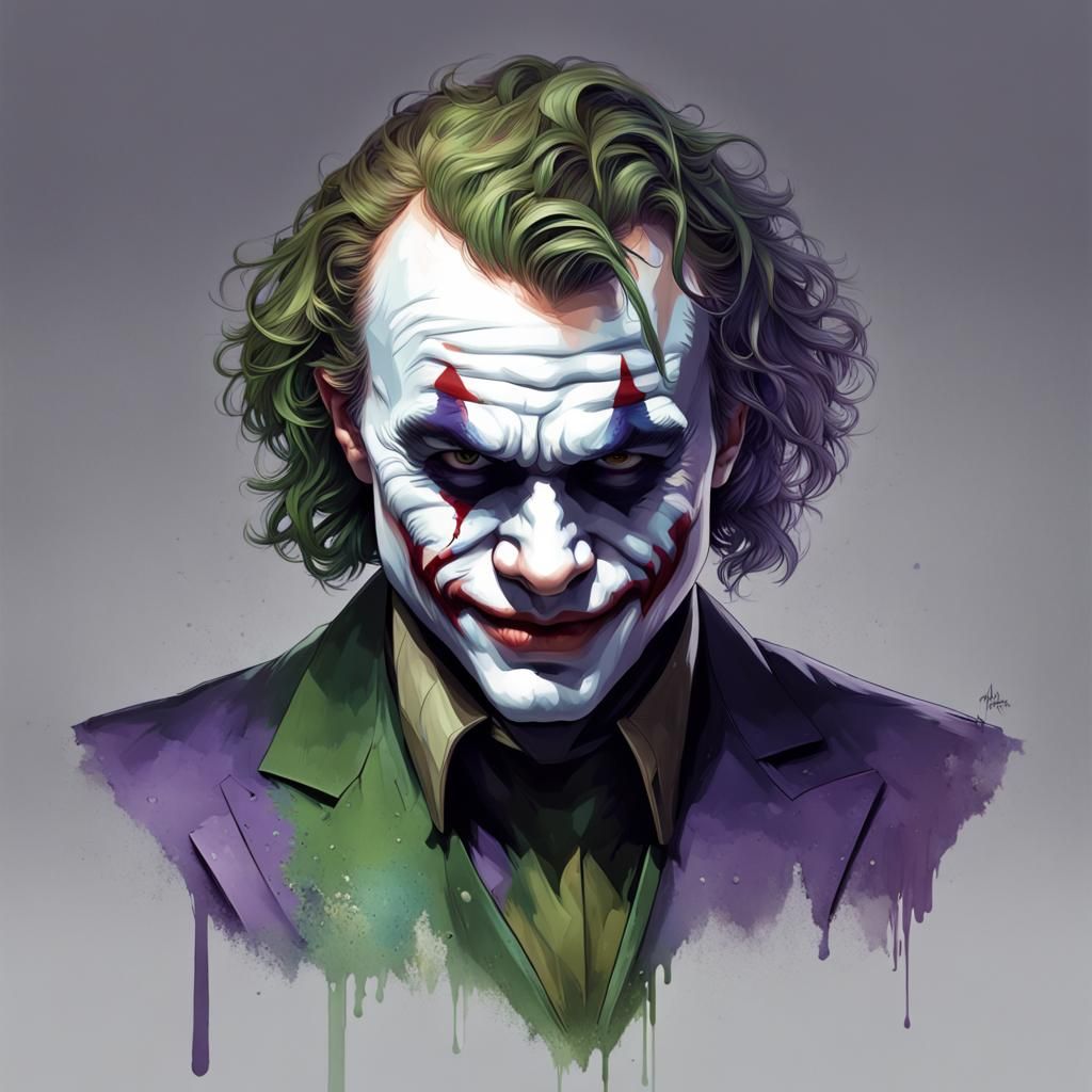Hyperdetailed Joker Portrait in Dynamic Lighting