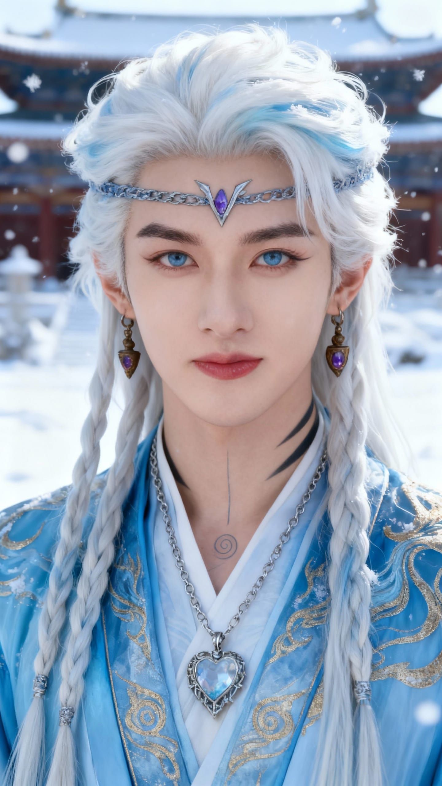 Glacial Dragon: Photorealistic Portrait of Mythic Heir