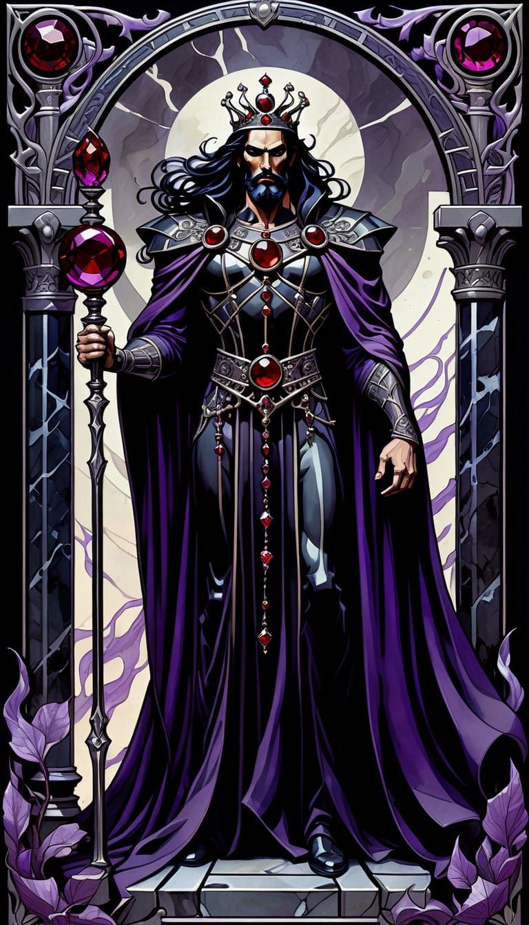 Art Nouveau Hades, God of the Underworld