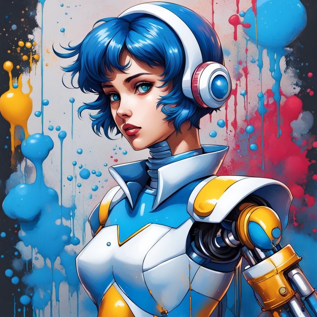 Sailor Mercury as a robot
