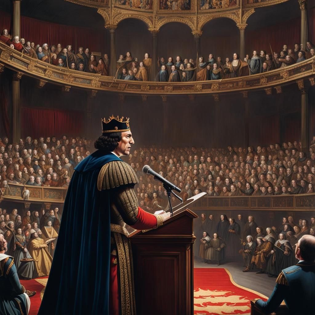 King Richard III Delivers Speech in Modern Era