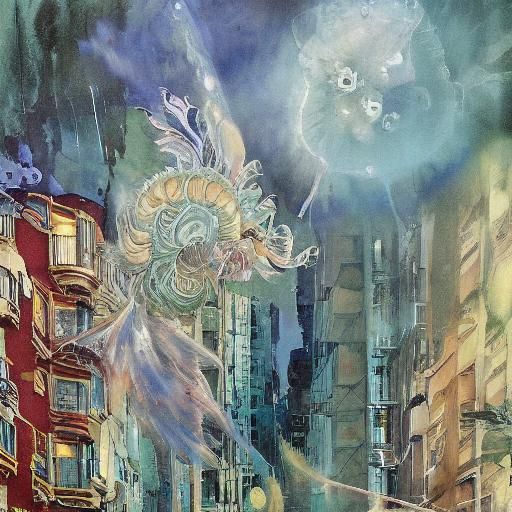 Ethereal Basement Apartment in Mixed Media Style