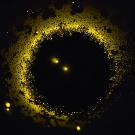 Dark Spring Night Alive With Firefly Glow