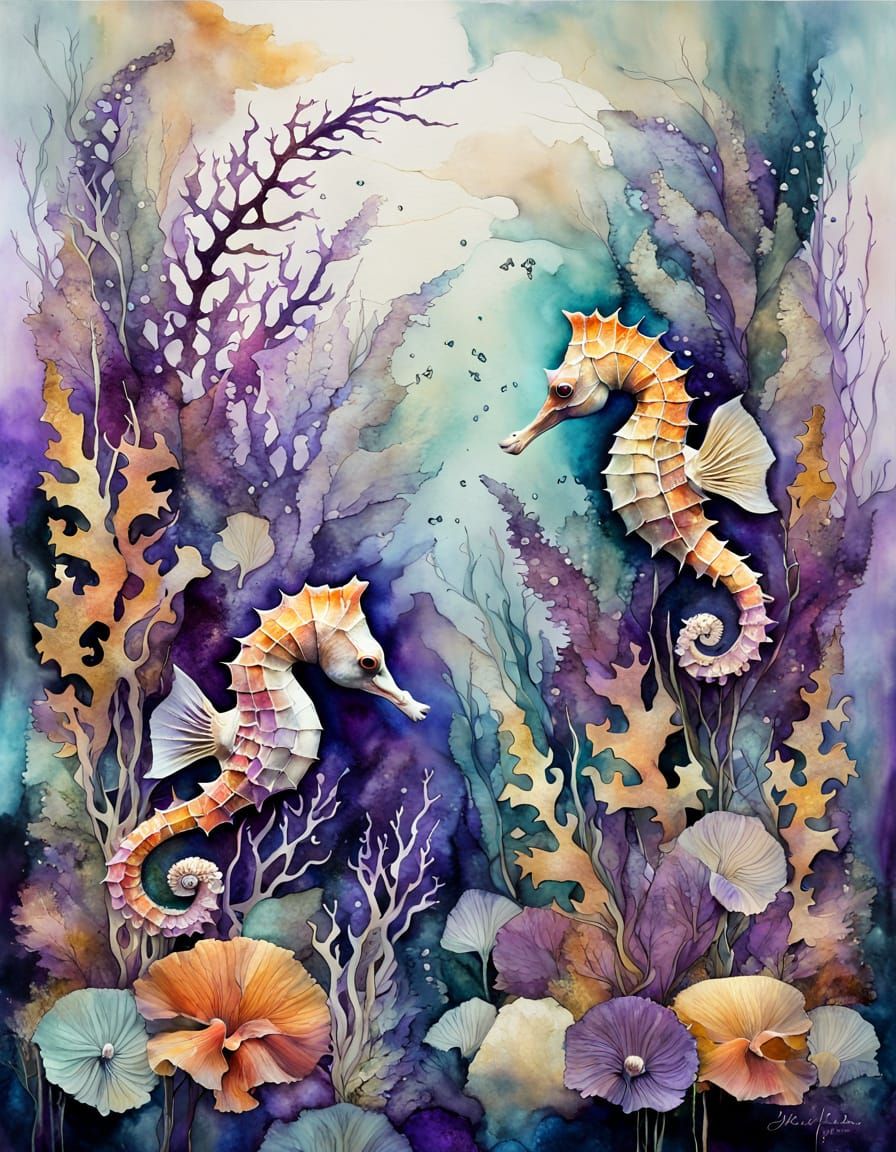 Underwater Masterpiece in Pastel Hues and Intricate Detail