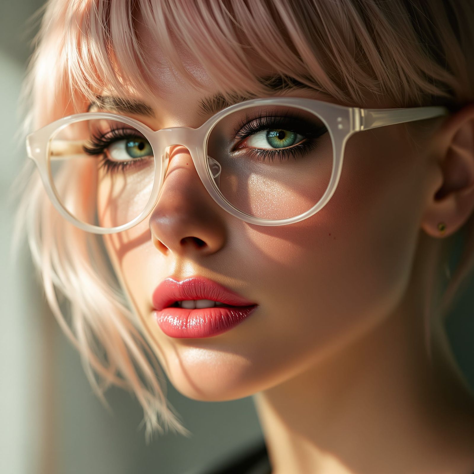 Photorealistic Pixie Punk Portrait with Smoky Eyes