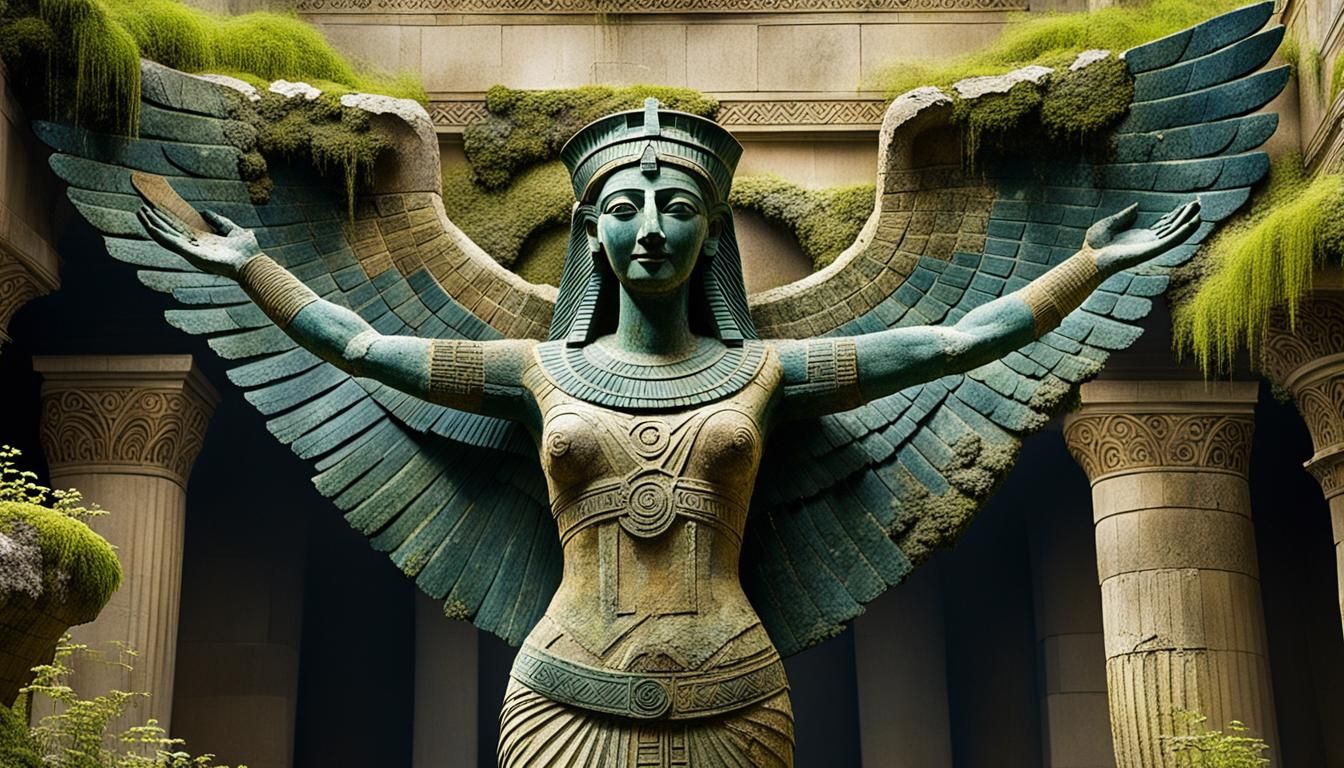 Isis Statue in Hanging Gardens of Babylon