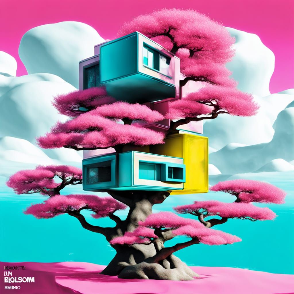 Surreal Bloom in Vibrant Liquid Harmony