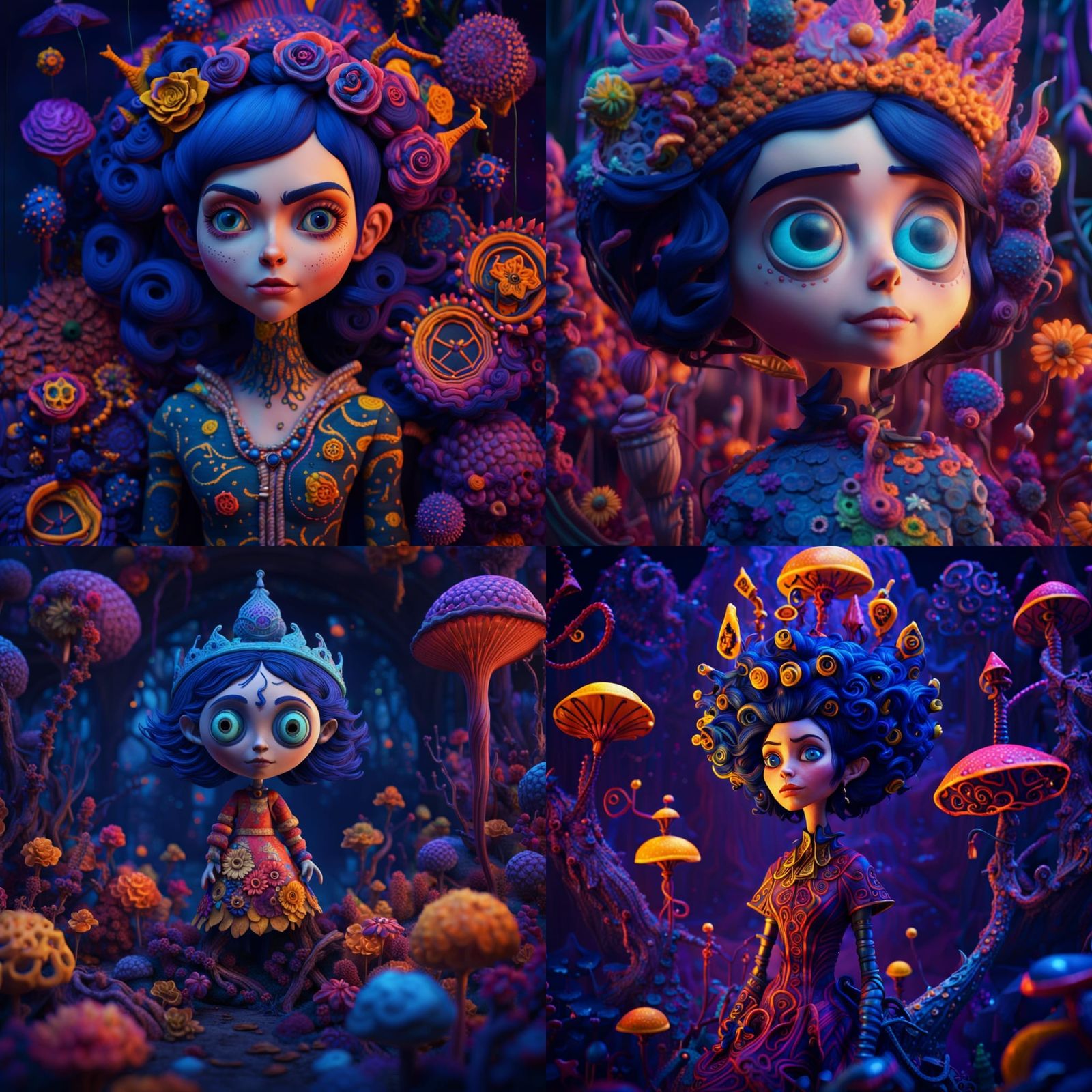 Psychedelic Princess in Detailed Matte Painting