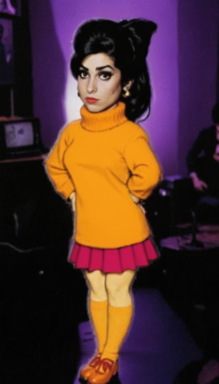 Amy Winehouse Reimagined as Velma from Scooby-Doo