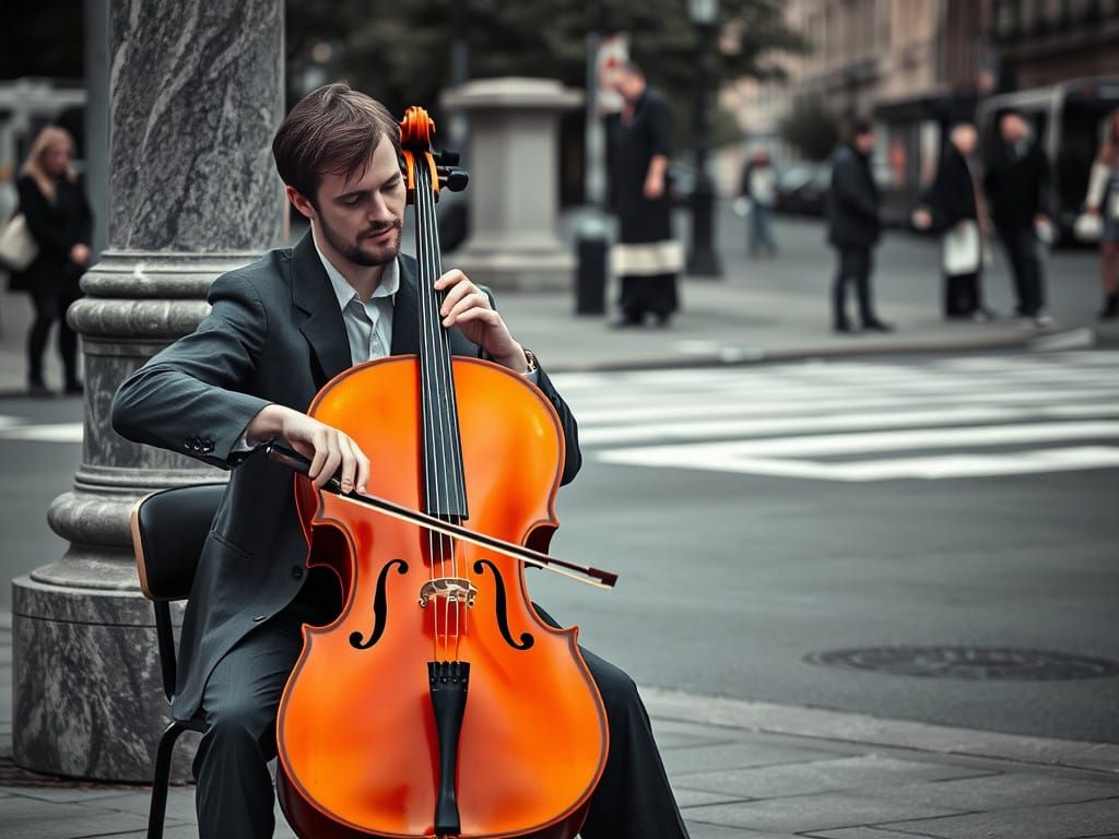 Street Musician in Urban Harmony