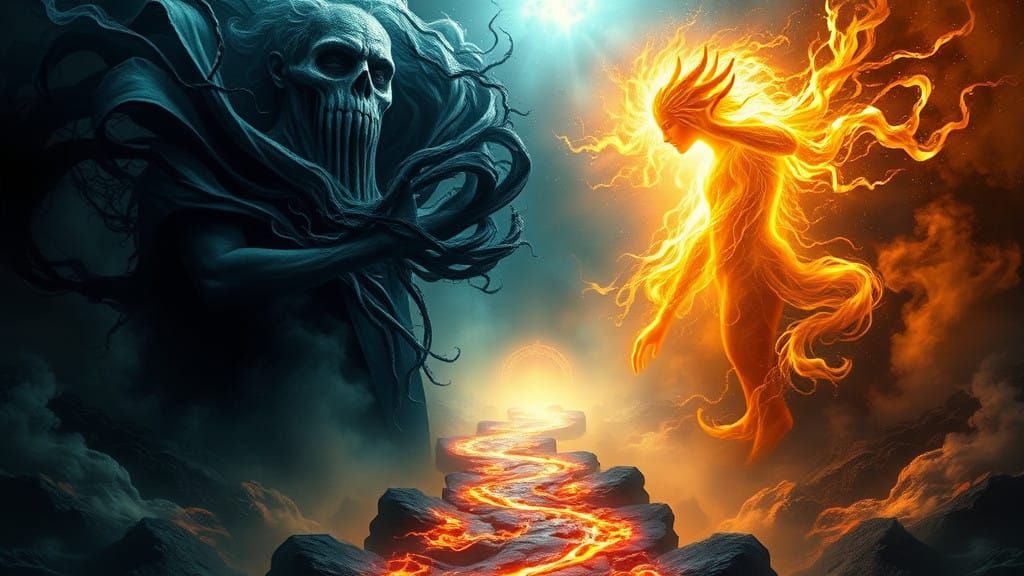 The Cosmic Struggle: Higher and Lower Manas Unite